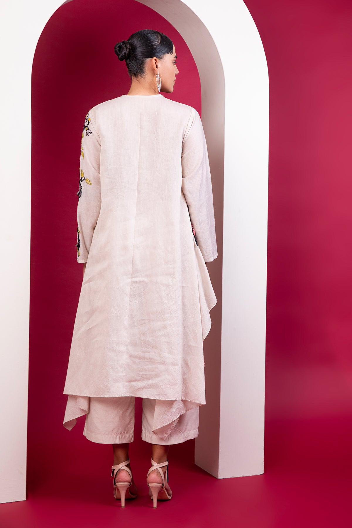 Boho style Hi-low shirt trouser soiree