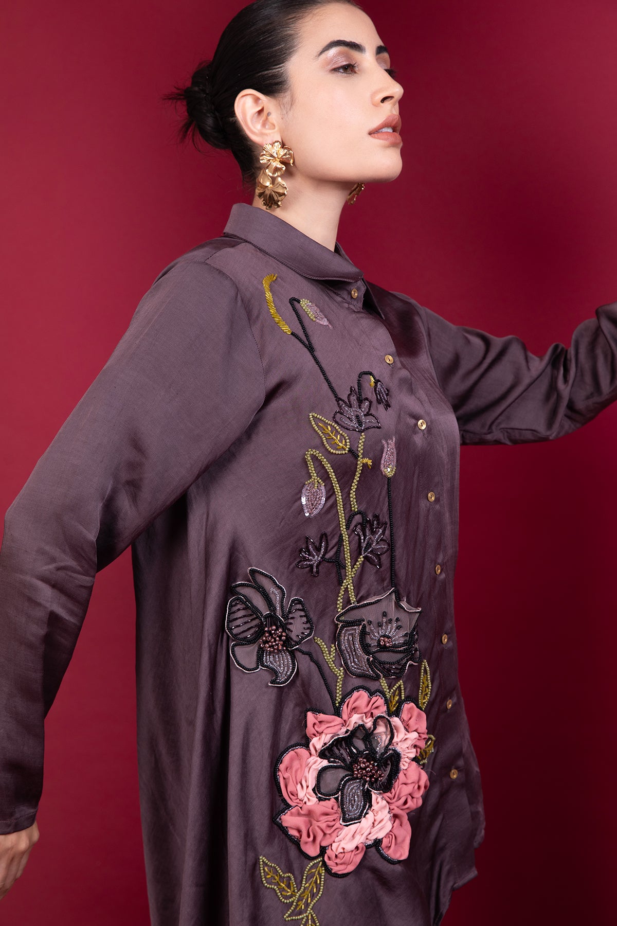 Glided Soiree Cocktail shirt Co-ord set