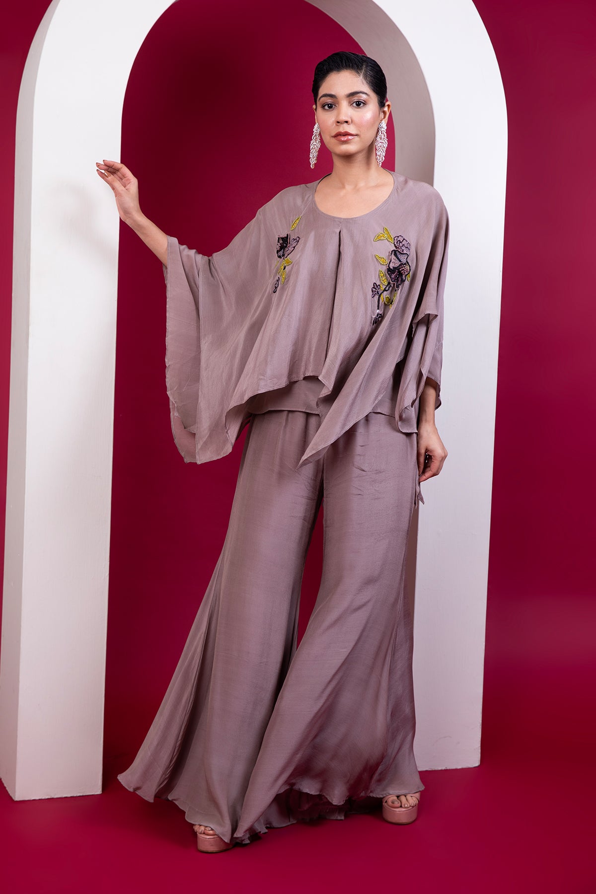 Inverted Pleat kaftan & palazzo set