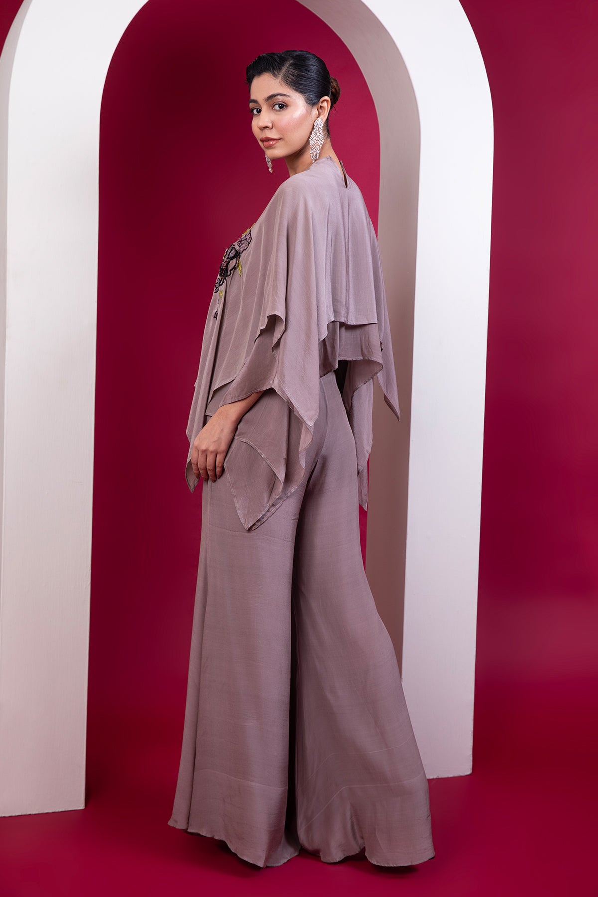 Inverted Pleat kaftan & palazzo set