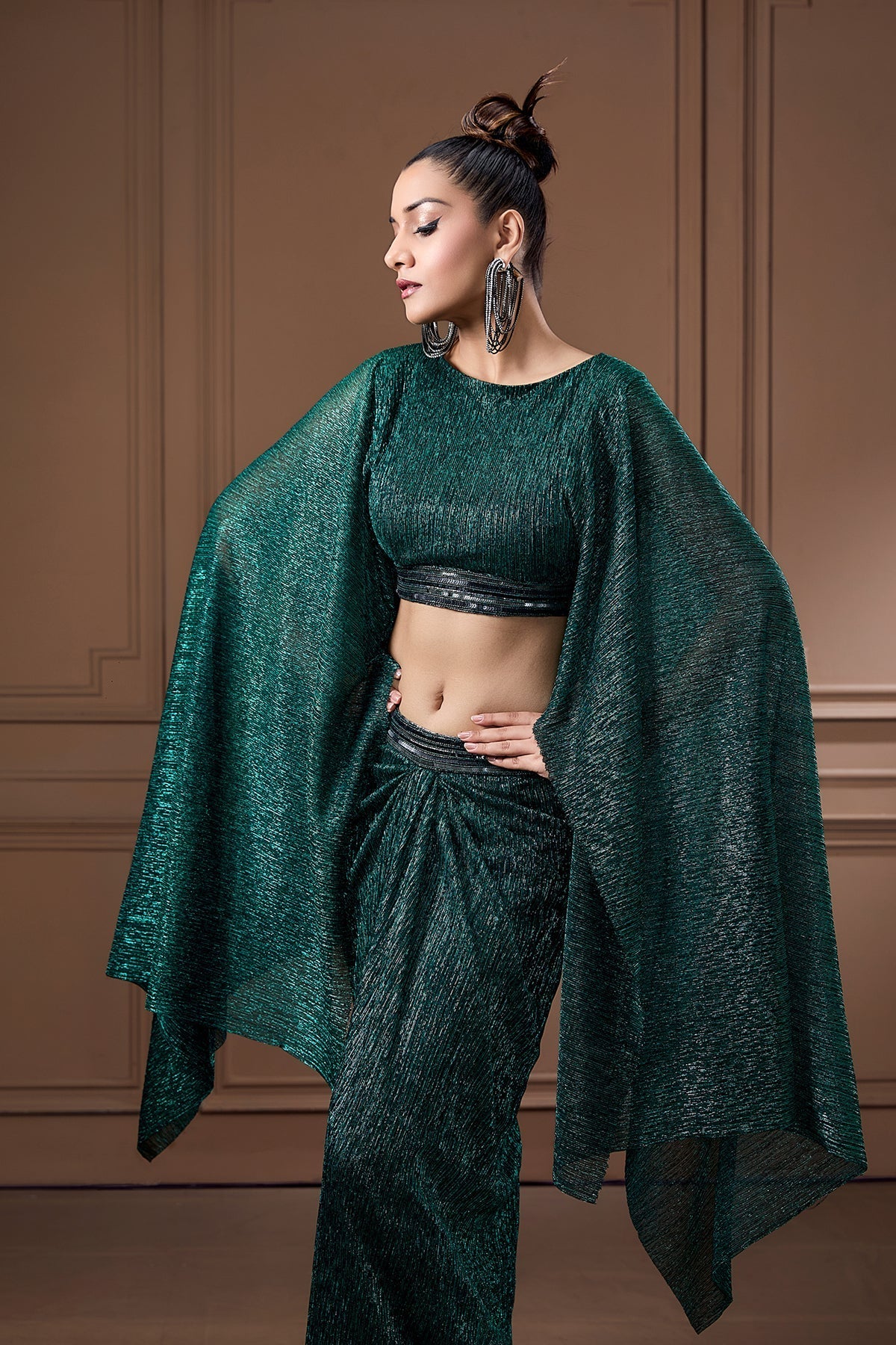 MOONLIGHT SHIMMER CAPE AND DRAPE SKIRT