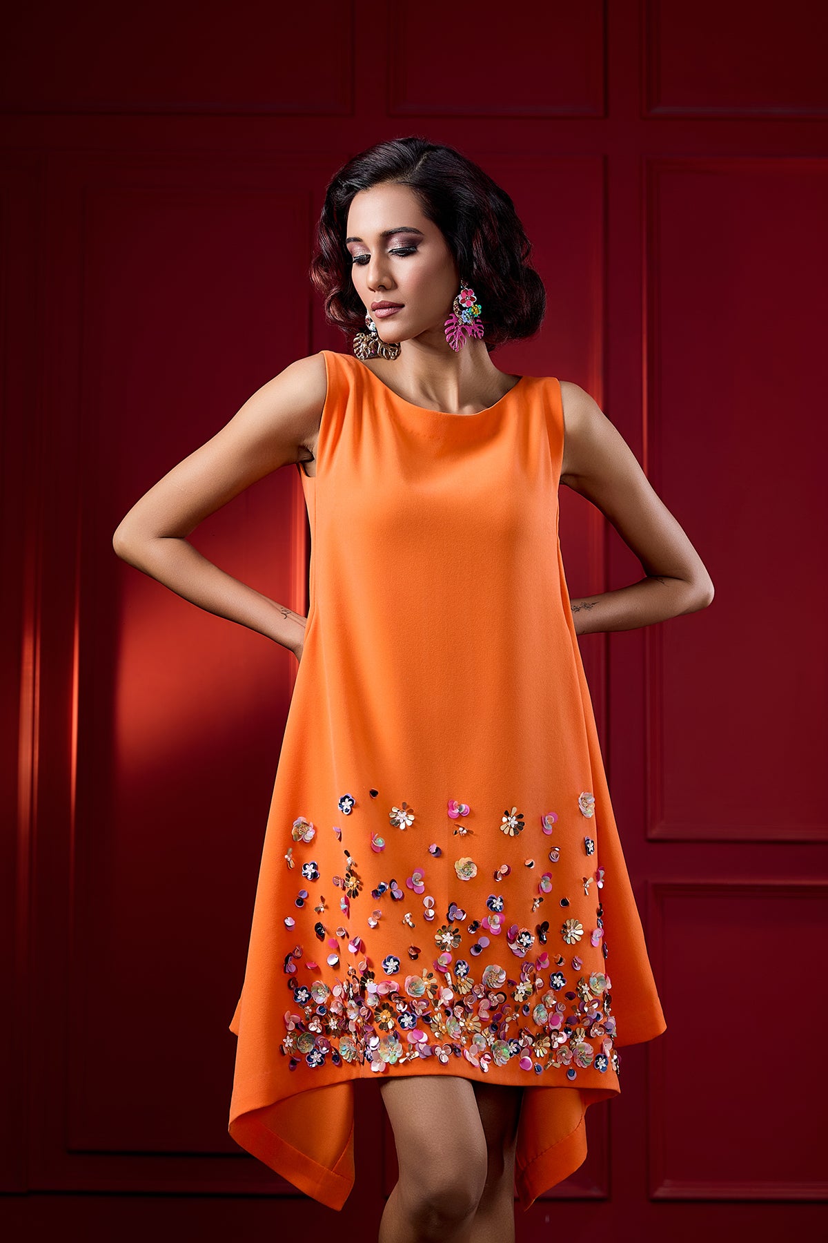 ASSYMETRIC HEM DRESS