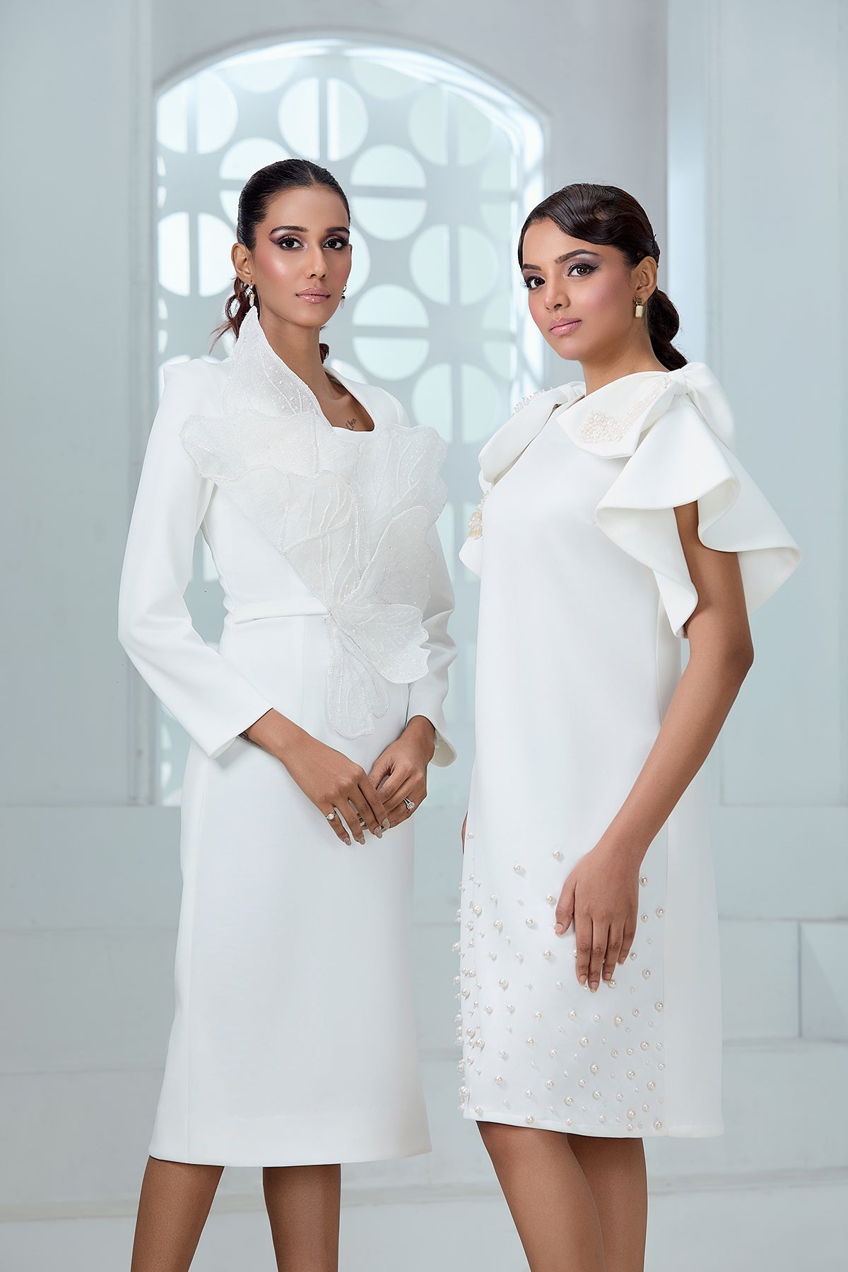3-D FLOWER SHEATH DRESS