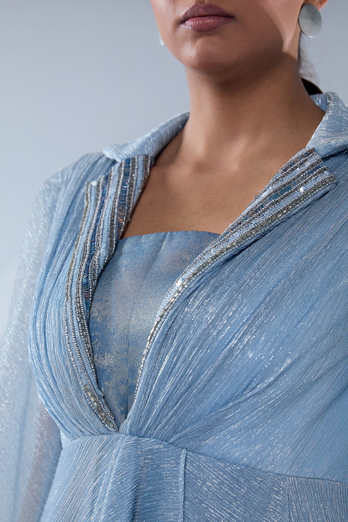 SHIMMER SHIRT DRESS