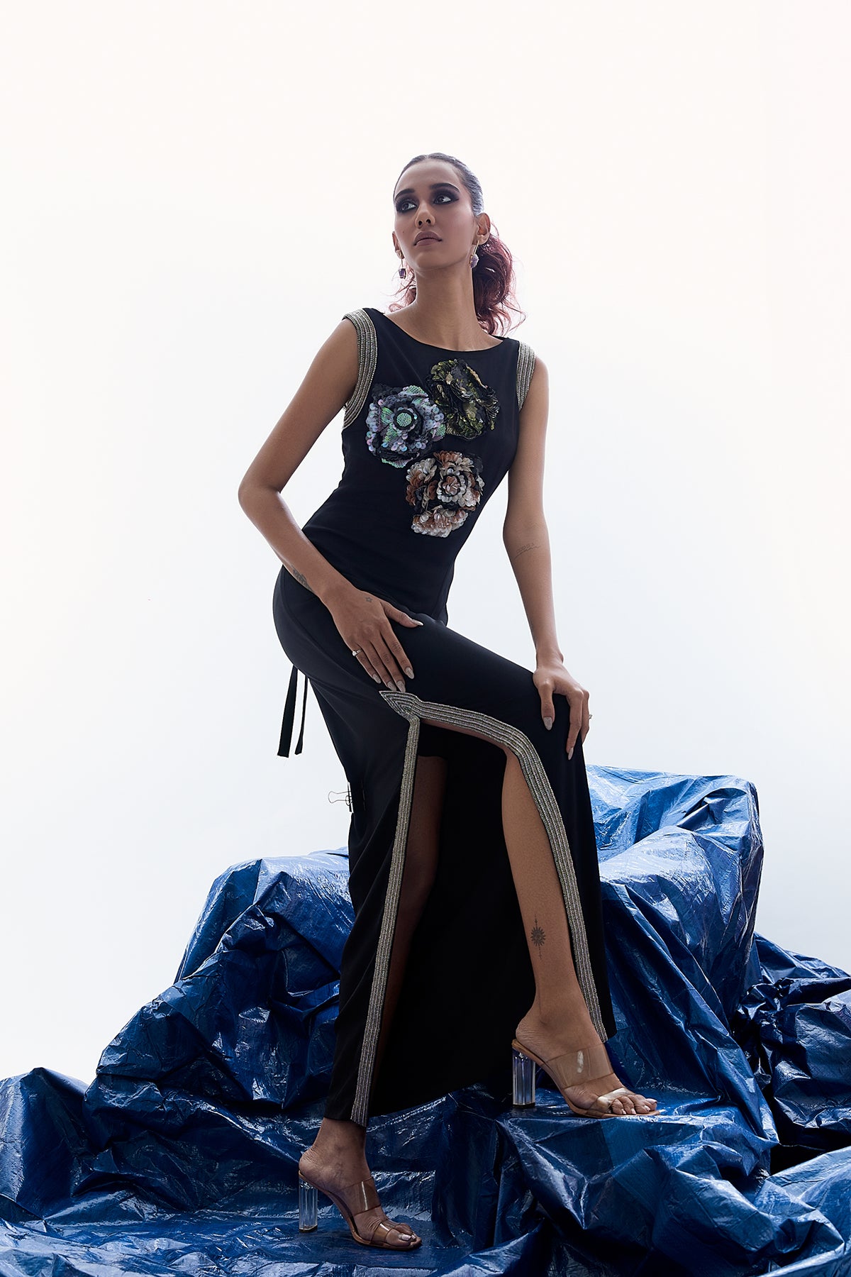 GOTHIC GODDESS SLIT GOWN