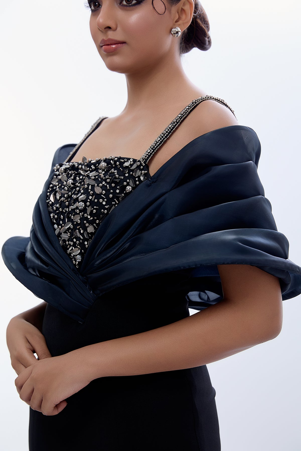 OVERLAP FLAP - PRINCESS SLIT GOWN WITH FURR