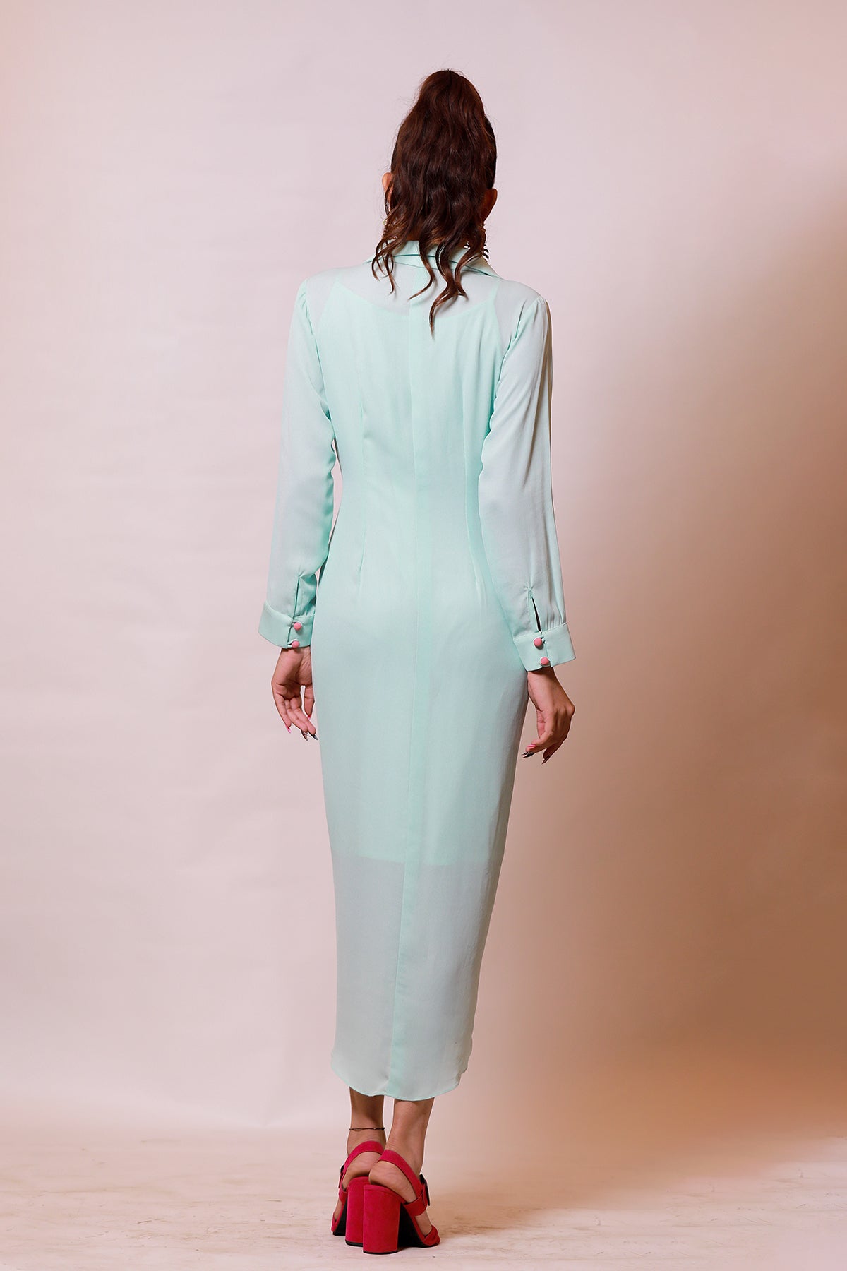 Coral Aqua knot shirt Dress