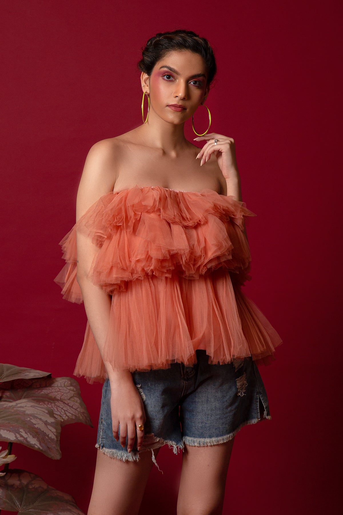 Ruched Layer tube top