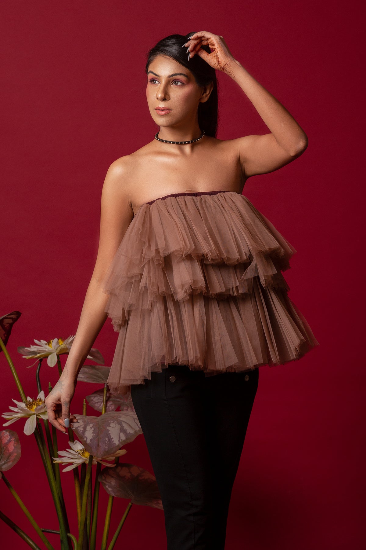Ruched Layer tube top