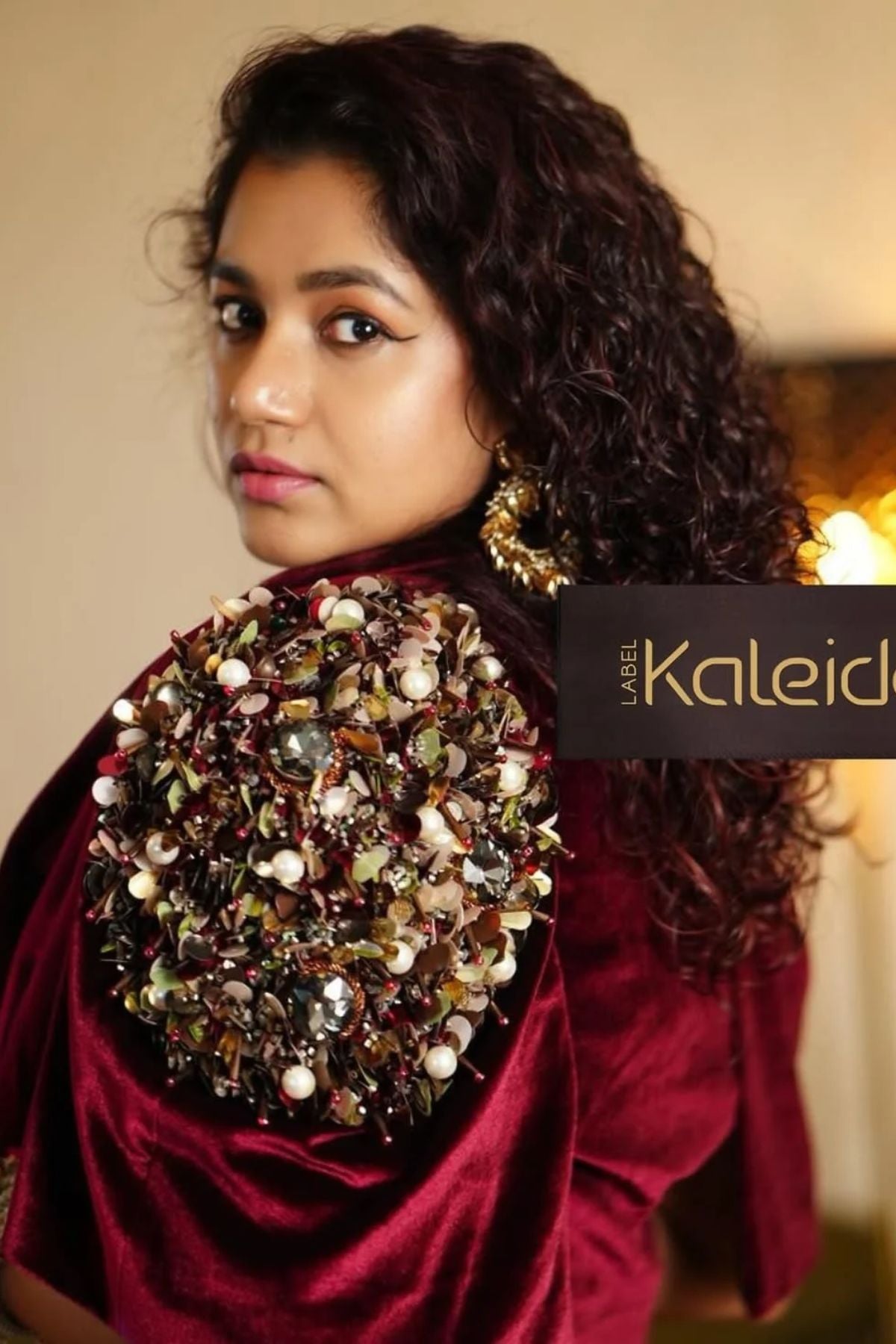 Wine Velvet Cape With Glass Cowl Buster And Drape Skirt. Shop Now!