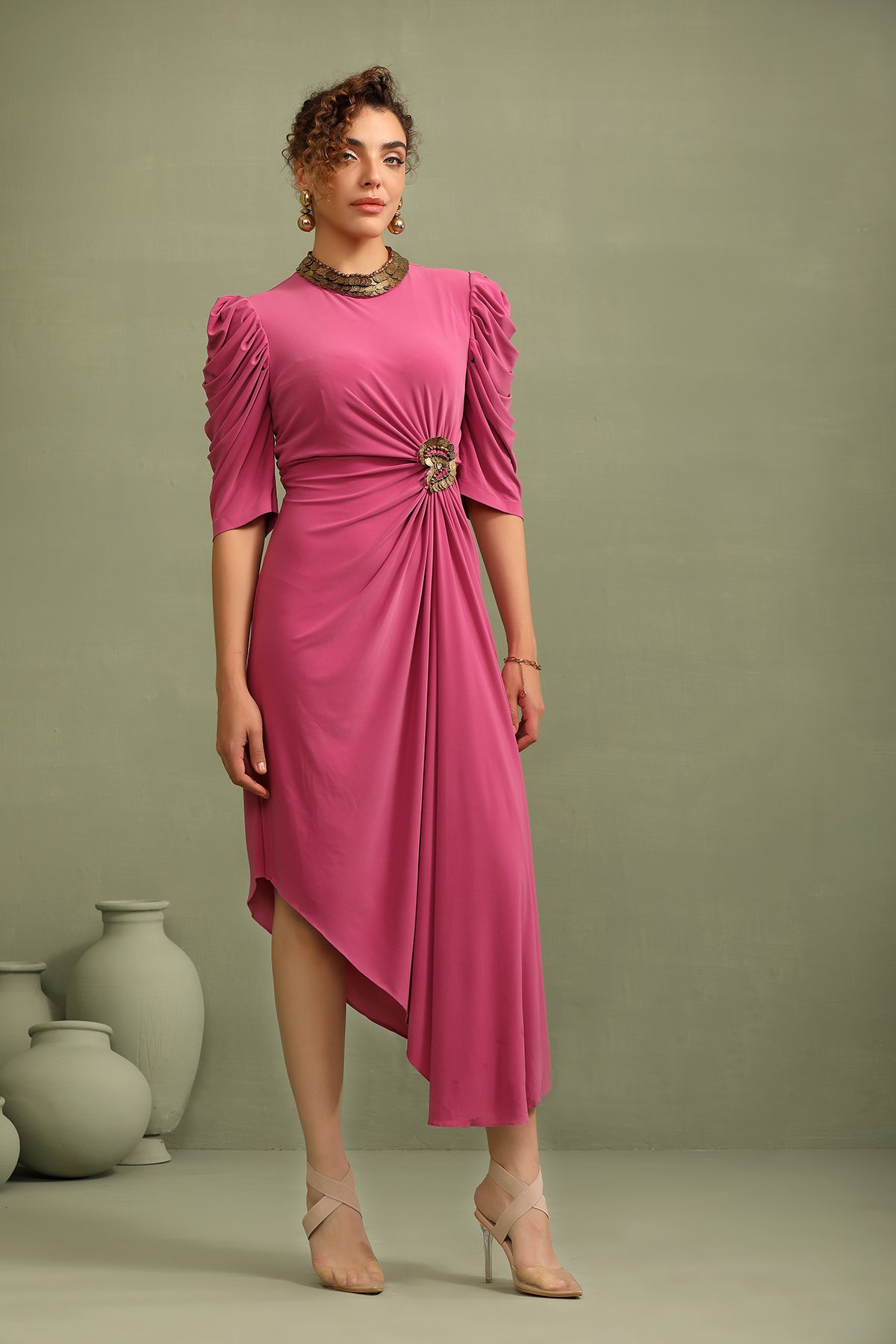 Rose Pink Coin Dress