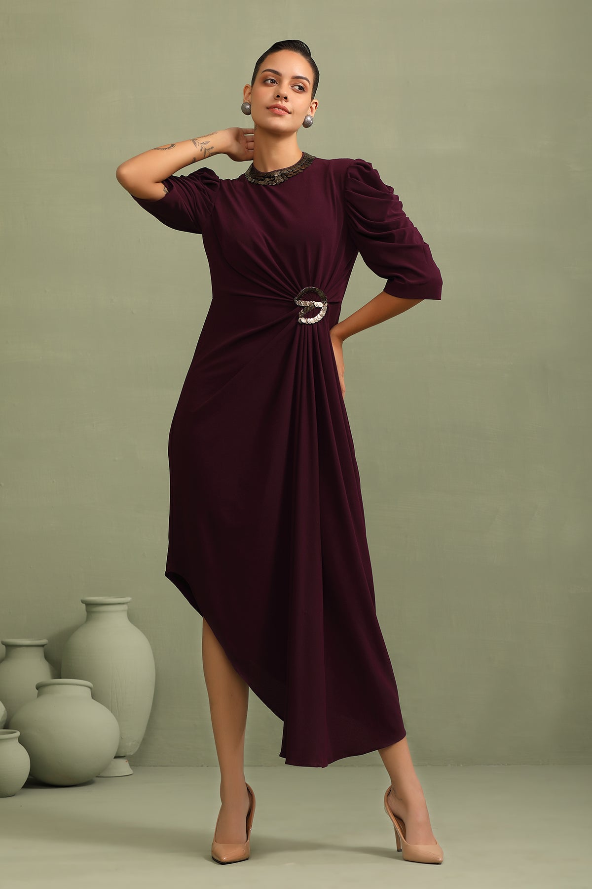 Plum Coin Dress