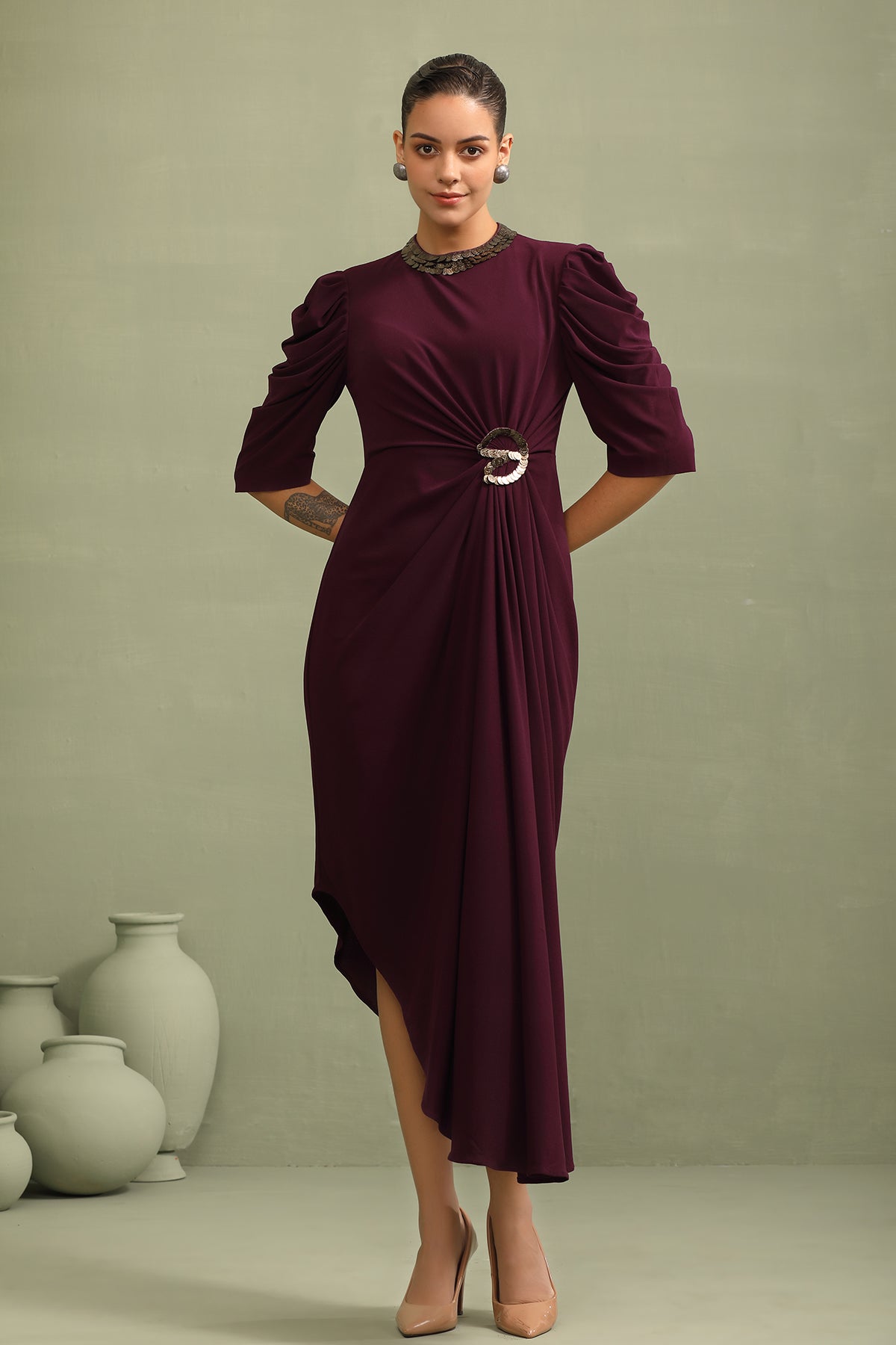 Plum Coin Dress