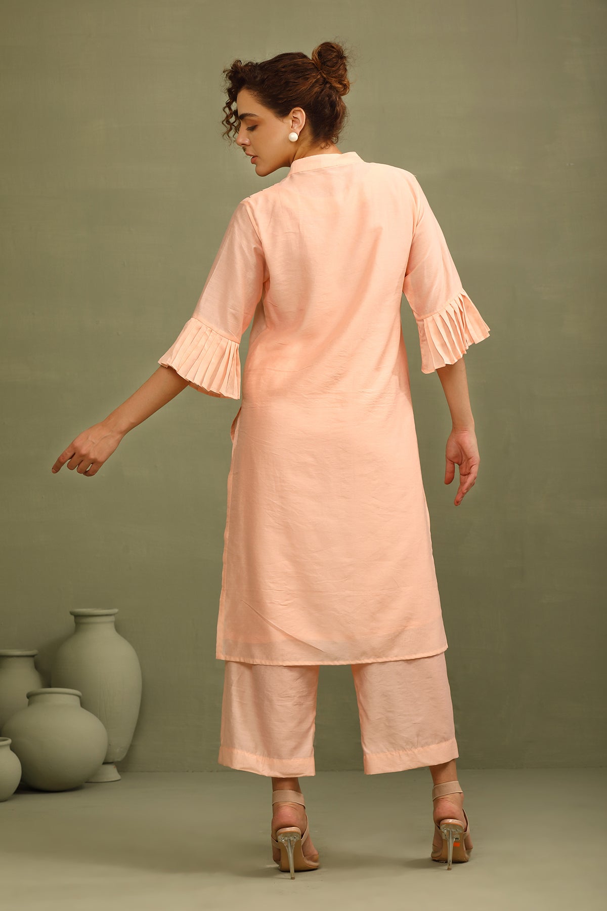 Peach Applique Tunic Co-Rd Set