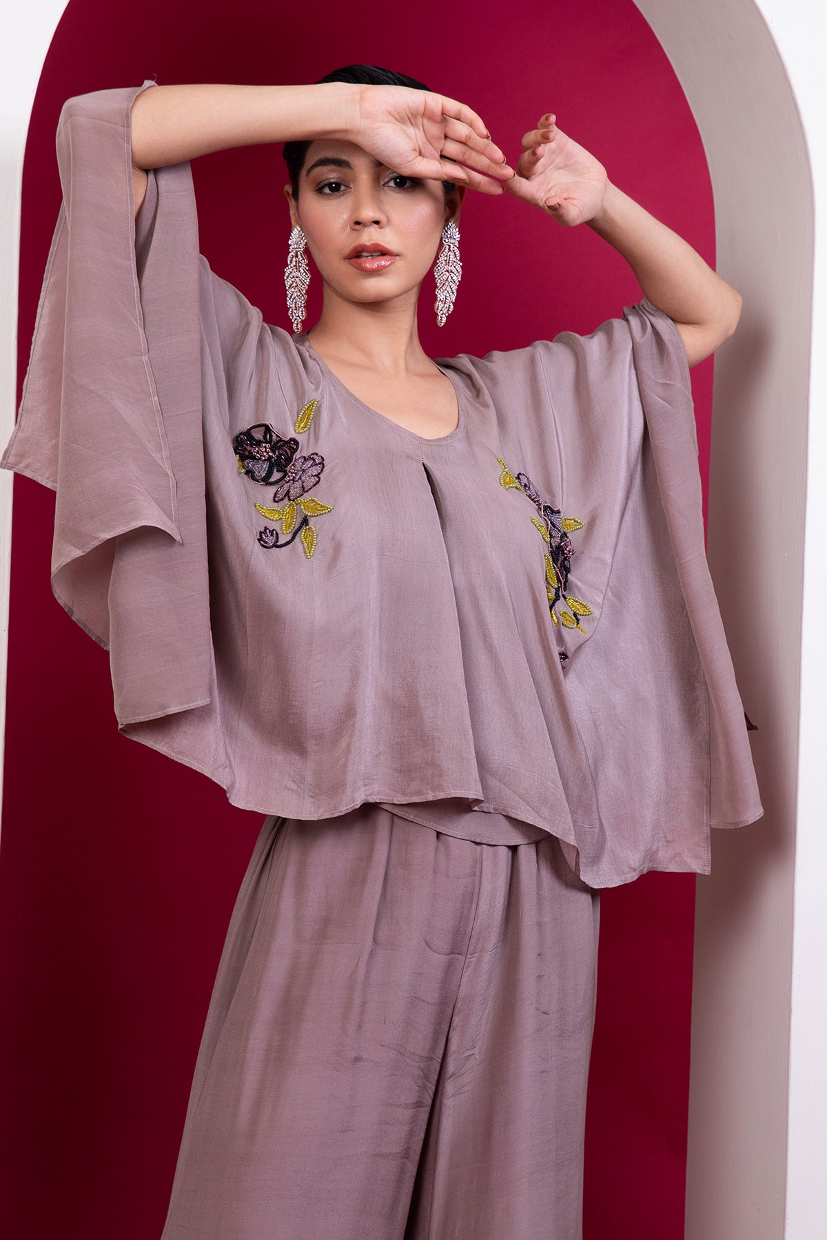 Inverted Pleat kaftan & palazzo set