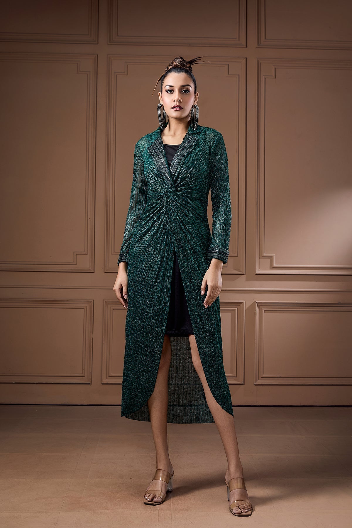 MOONLIGHT SHIMMER KNOT DRESS