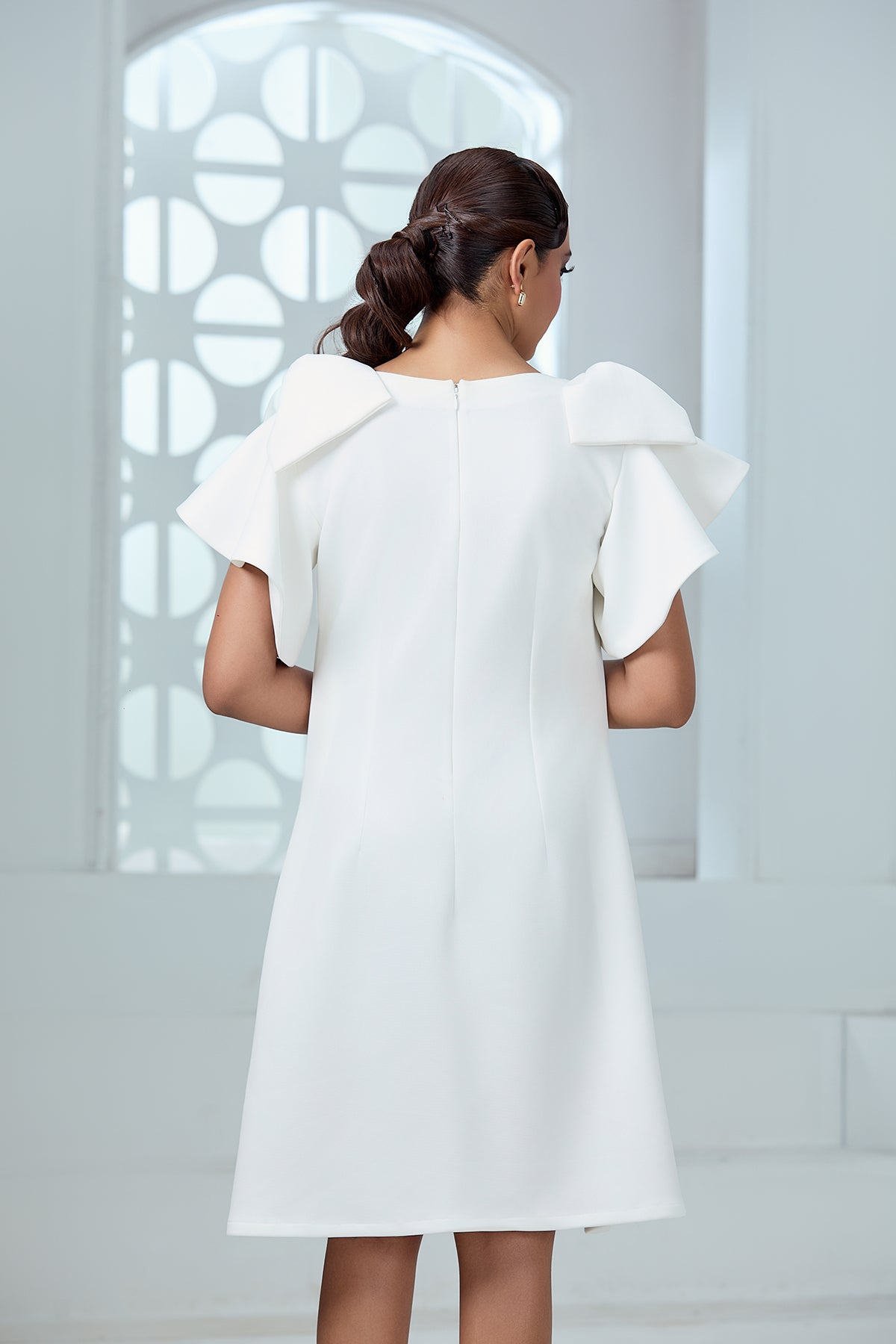 PEARL BOW DRESS