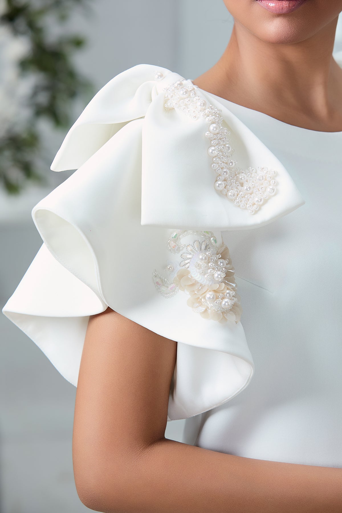 PEARL BOW DRESS