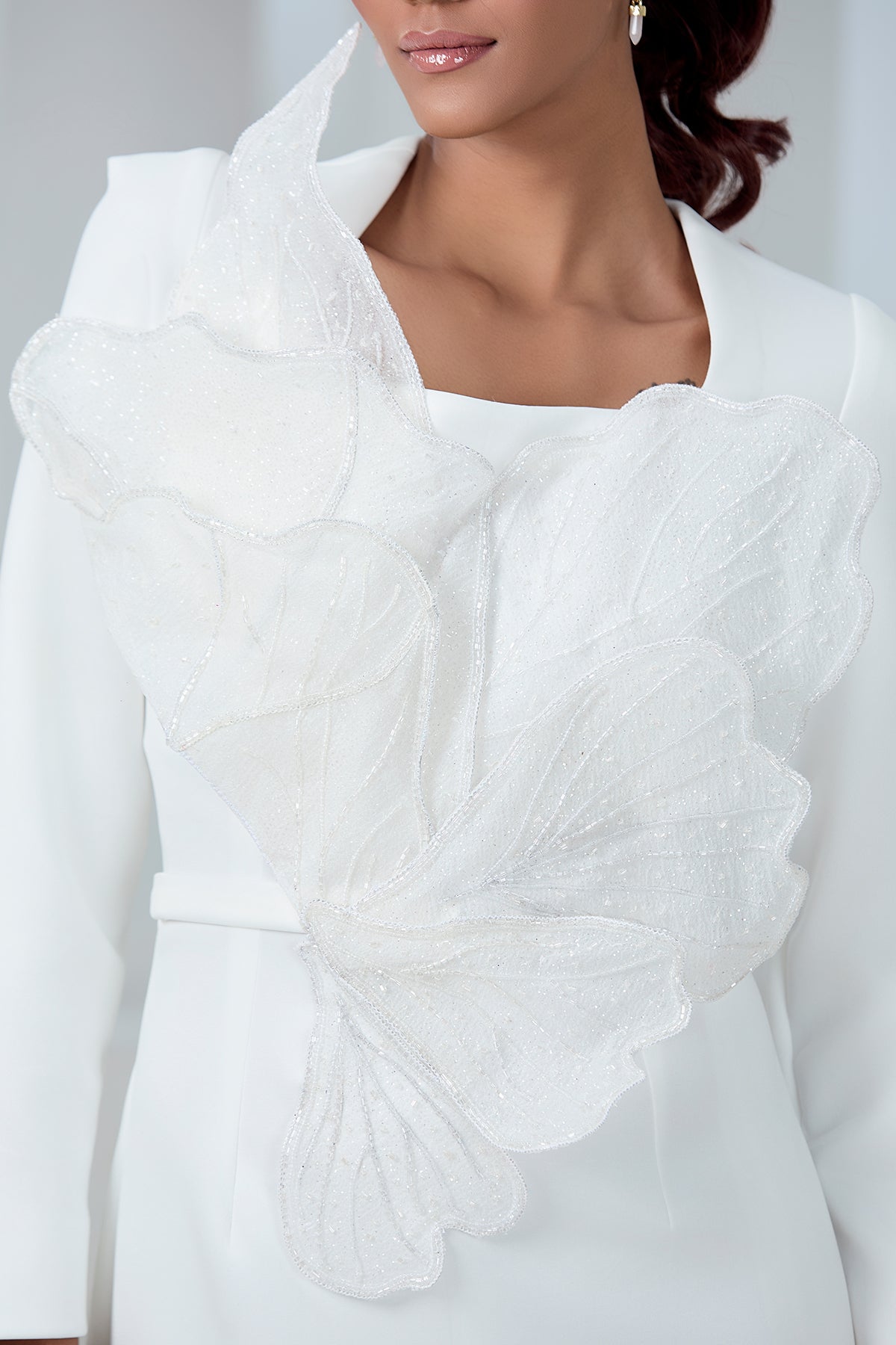 3-D FLOWER SHEATH DRESS