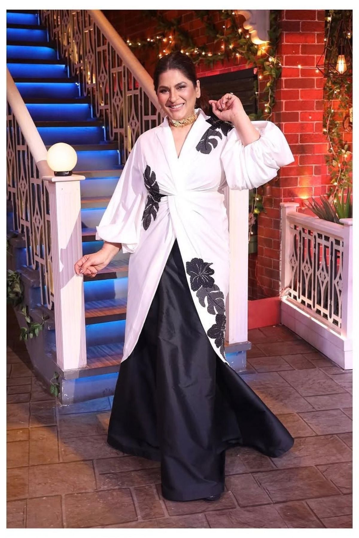 This black and white knot shirt dress showcases designers' mastery of the art of fabric manipulation and sharply tailored silhouttes. Giving extra attention to the knot drape, extravagant balloón sleeves, curved hem & notched collar creates a luxe, high-street appeal. This piece is creatively surface textured with cut and applique work of interesting motifs and hand-embellished details. Shop Now!