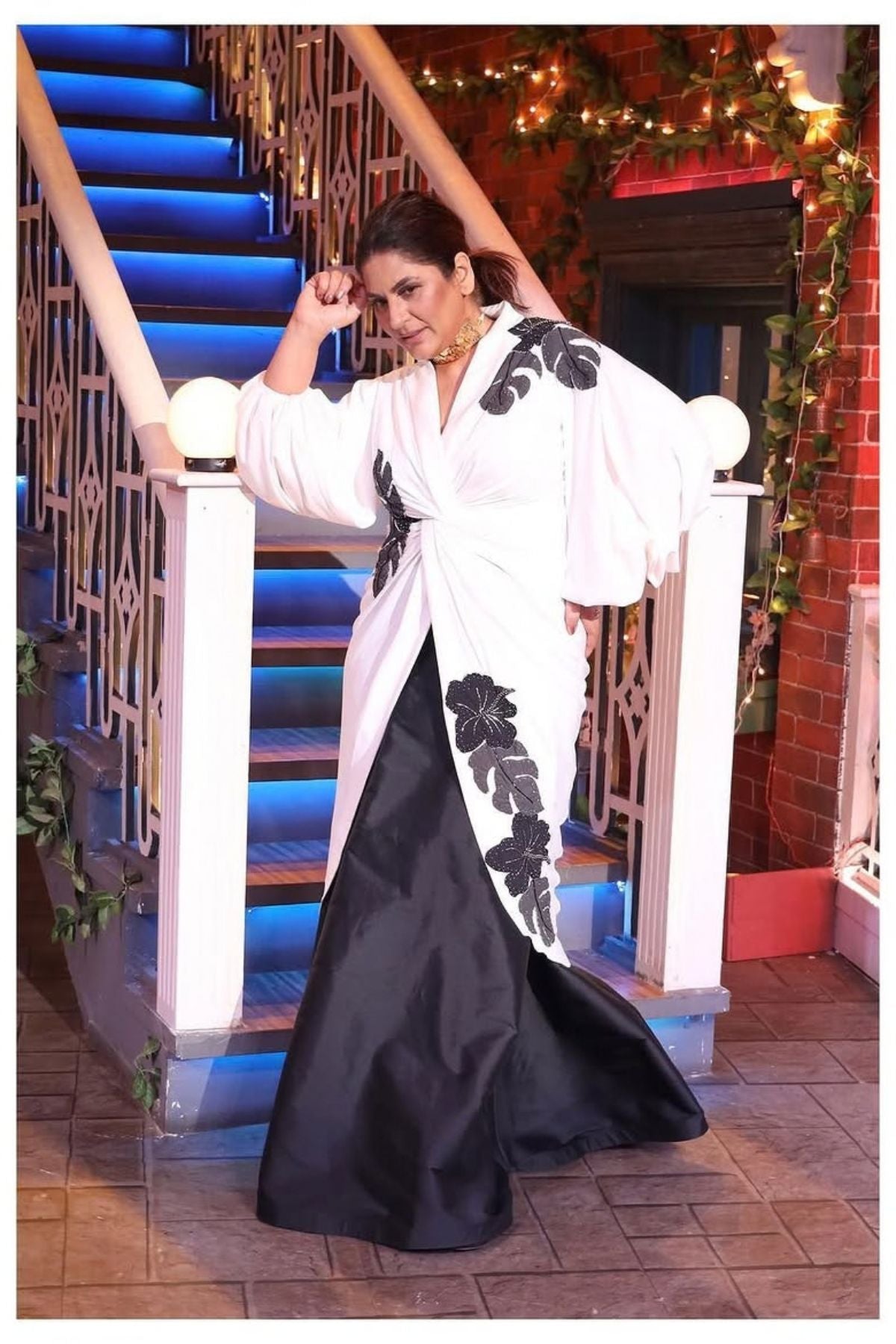 This black and white knot shirt dress showcases designers' mastery of the art of fabric manipulation and sharply tailored silhouttes. Giving extra attention to the knot drape, extravagant balloón sleeves, curved hem & notched collar creates a luxe, high-street appeal. This piece is creatively surface textured with cut and applique work of interesting motifs and hand-embellished details. Shop Now!