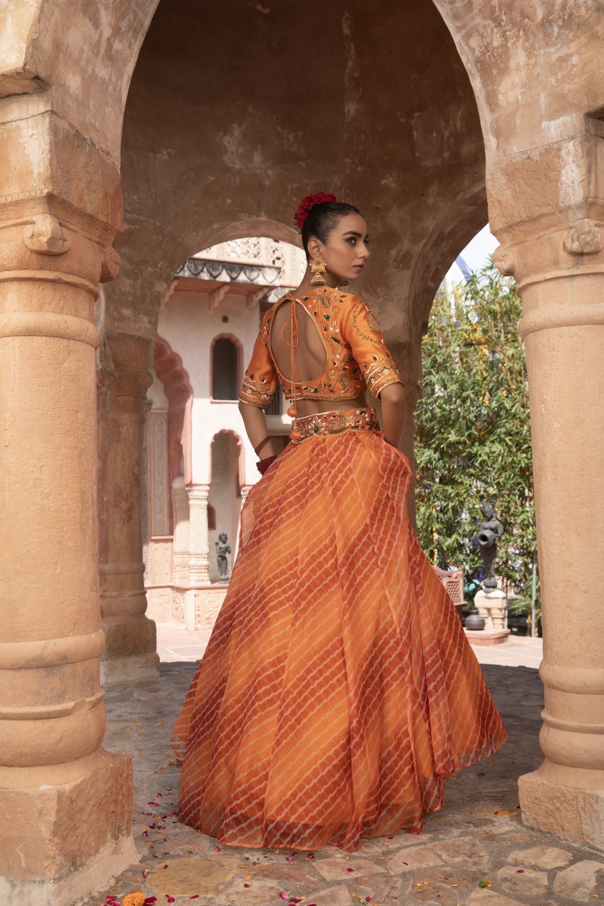 ANGRAKHA CHOLI LEHRIYA FESTIVE LEHENGA SET