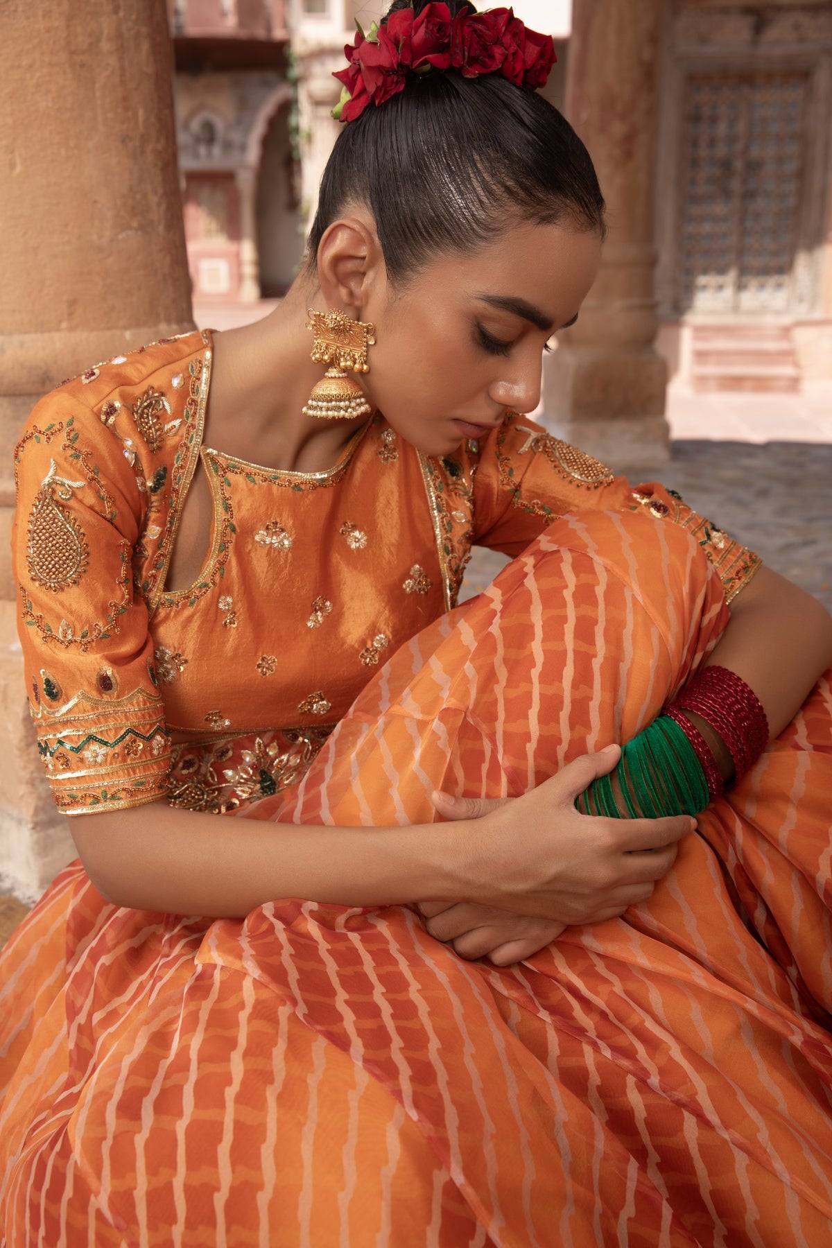 ANGRAKHA CHOLI LEHRIYA FESTIVE LEHENGA SET